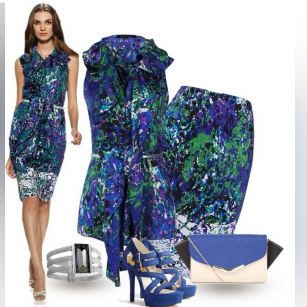Etcetera size 2 skirt & matching blouse